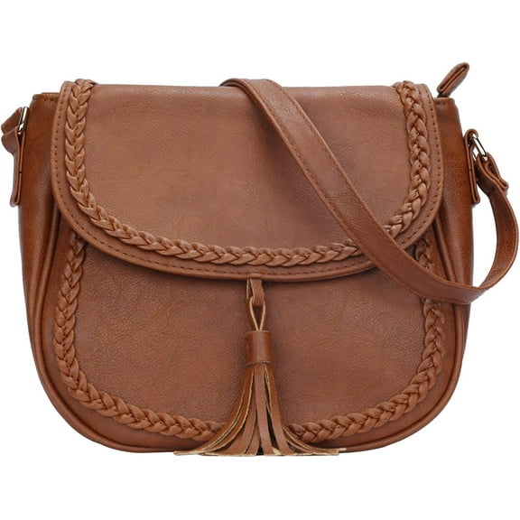 Casual Flap Saddle Crossbody Bags for Women Purses and Handbags with Tassel