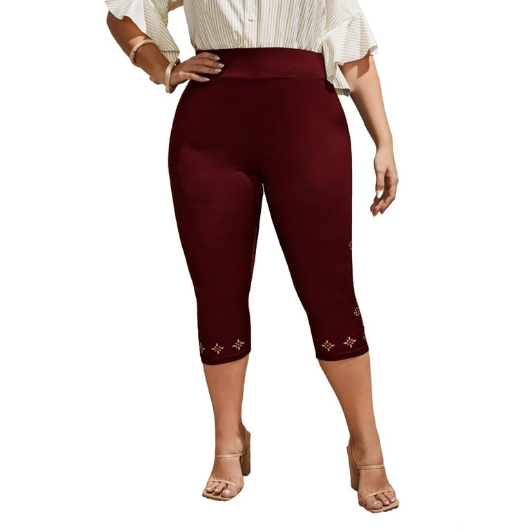 Burgundy leggings walmart best sale