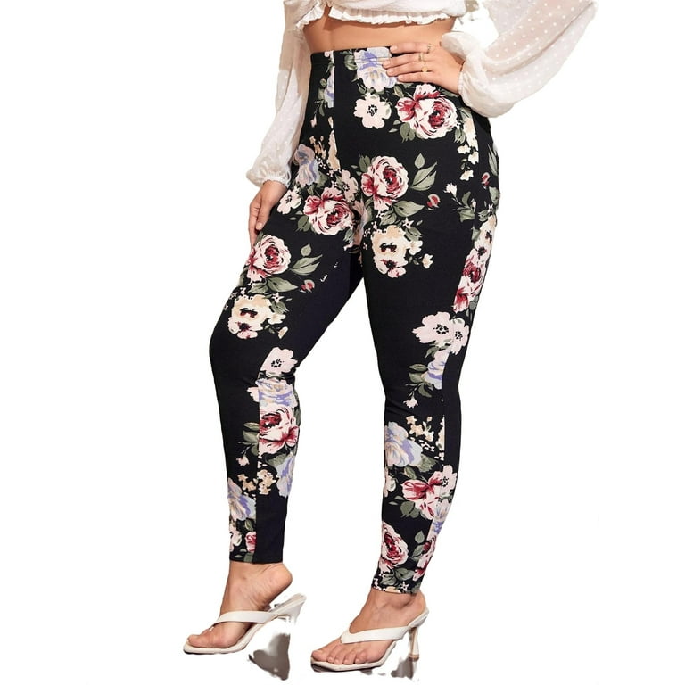 Floral clearance leggings walmart