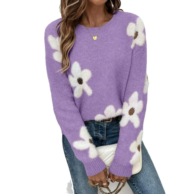 Purple hot sale sweater walmart