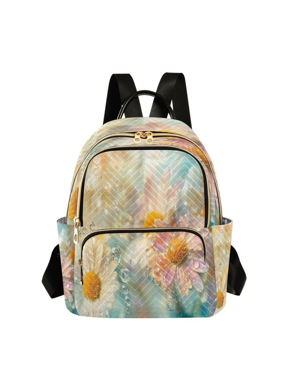 Casual Flowers Water Bubbles Backpack for School,College and Travel, Water Resistant Bookbag,