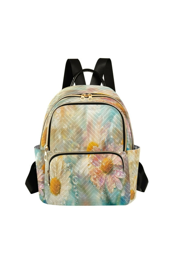 Casual Flowers Water Bubbles Backpack for School,College and Travel, Water Resistant Bookbag,