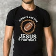 thumbnail image 1 of Casual Football Jesus Graphic Tee T Shirt Top Comfortable Short Sleeve Crew Neck Black S-5XL, 1 of 5