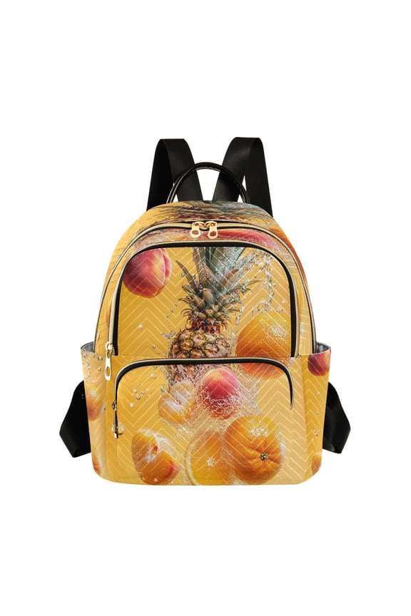 Casual Fruits Splashing in Water Backpack for School,College and Travel, Water Resistant Bookbag,