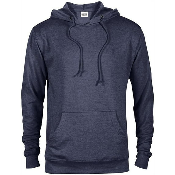 Casual Garb Fleece Hoodies for Men Heather French Terry Pullover Hoodie Hooded Sweatshirt Denim Heather Large