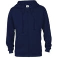 thumbnail image 1 of Casual Garb Fleece Hoodies for Men Heather Heavyweight Full Zip Hoodie Hooded Sweatshirt Navy Large, 1 of 4
