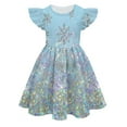 thumbnail image 1 of Casual Girls Summer Dress Color 3D Digital Print Personality Fashion Princess Fly Sleeve Cute Dresses For Girls Light Gray Size 12-13 Years, 1 of 2