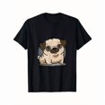 thumbnail image 1 of Casual Graphic Tee,Tops Has Cute Kawaii Pug Dog Pattern,Round Neck Regular Fit T-shirts, Size(S-5XL), 1 of 5