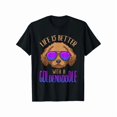 thumbnail image 1 of Casual Graphic Tee,Tops Has"Life Is Better With A Golden Doodle"Text With A Cool Dog Pattern,Round Neck Regular Fit T-shirts, Size(S-5XL), 1 of 5