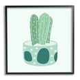 thumbnail image 1 of Casual Green Patterned Cactus Botanical & Floral Graphic Art Black Framed Art Print Wall Art, 1 of 7