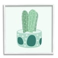 thumbnail image 1 of Casual Green Patterned Cactus Botanical & Floral Graphic Art White Framed Art Print Wall Art, 1 of 7