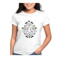 thumbnail image 1 of Casual Halloween Ghost Graphic Tee T Shirt Top Spooky Design With Stars Bats Skulls Short Sleeve White S-5XL, 1 of 1