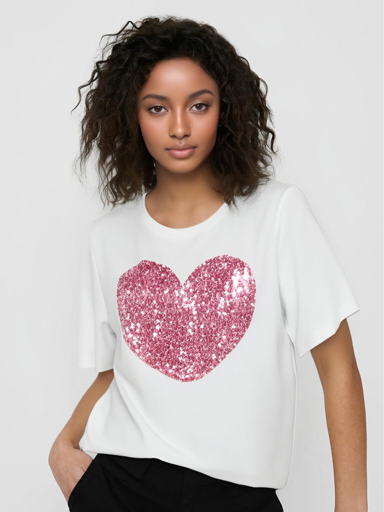 Small Heart Stripe Long Sleeve Tee Women