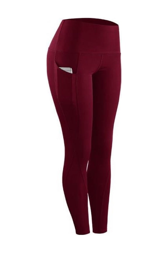 Casual High Elastic Leggings Pant Stretch Compression Sportswear With Pocket