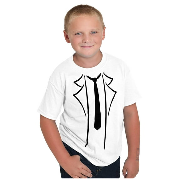 Casual Hipster Bar Crawl Fake Tux Boys Kids T Shirt Tees Tops Teen Brisco Brands L