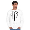 thumbnail image 1 of Casual Hipster Faux Suit and Tie Men's Big & Tall Crewneck Sweatshirt Brisco Brands 2X, 1 of 5