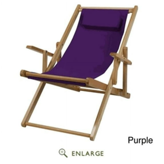 Casual Home 114-00-011-41 Sling Chair, Natural Frame with Purple Canvas