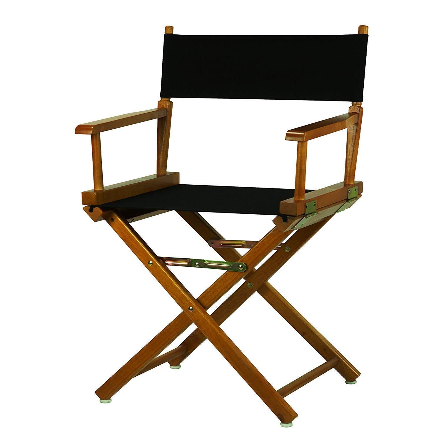 Free Shipping Casual Home 18 Director s Chair Honey Oak Frame Black Canvas Walmart Walmart