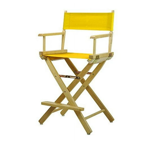 Casual Home 24" Director's Chair, Natural Frame-Gold Canvas