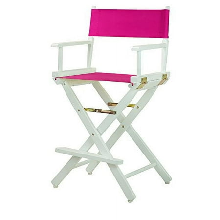 Casual Home 24" Director's Chair, White Frame-Magenta Canvas