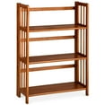 thumbnail image 1 of 3-Shelf Folding Stackable Bookcase 27.5" Wide - Chestnut, 1 of 4