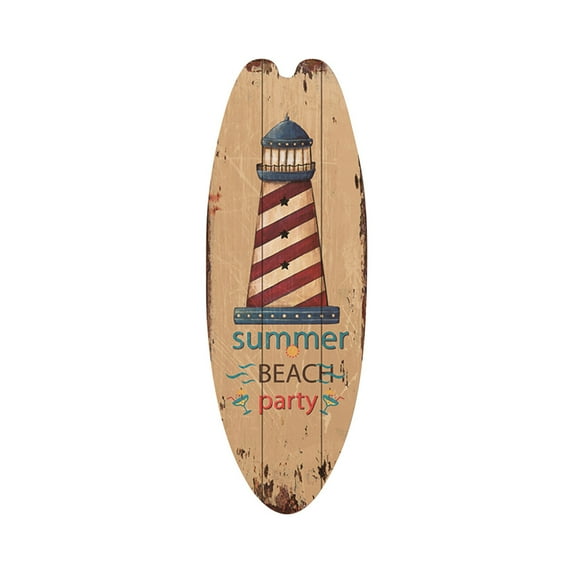 Casual Home Decor Vintage Wooden Sign Surfboard Wooden Sign Beach Style Hanging, Decorative Wall Sign, Home Decor,Wood Sign Ornament