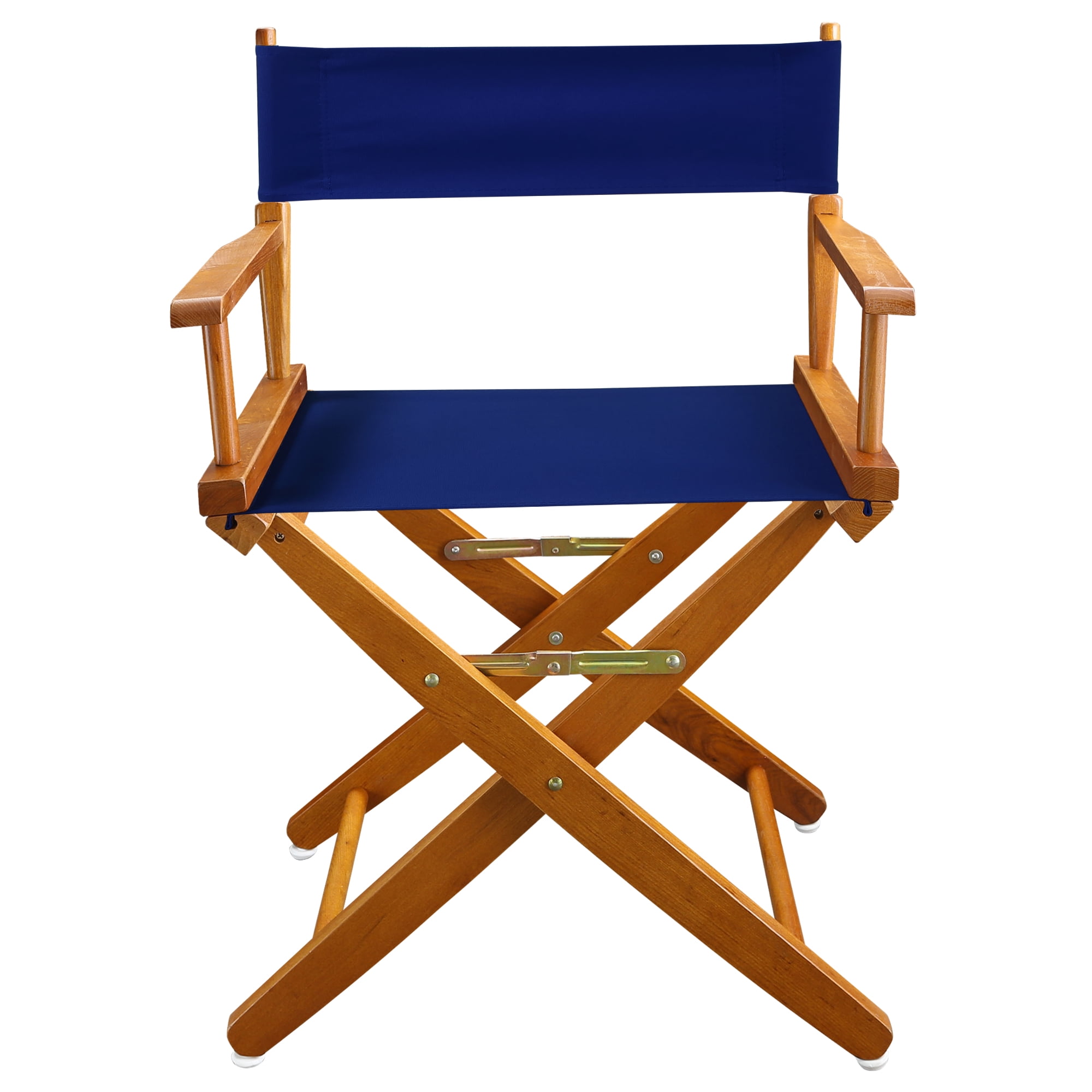 Royal Blue Mission Oak Premium Foldable Director's Chair