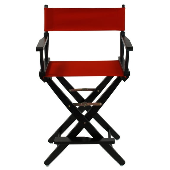 Casual Home Extra-Wide Premium 24"  Directors Chair Black Frame W/Red Color Cover