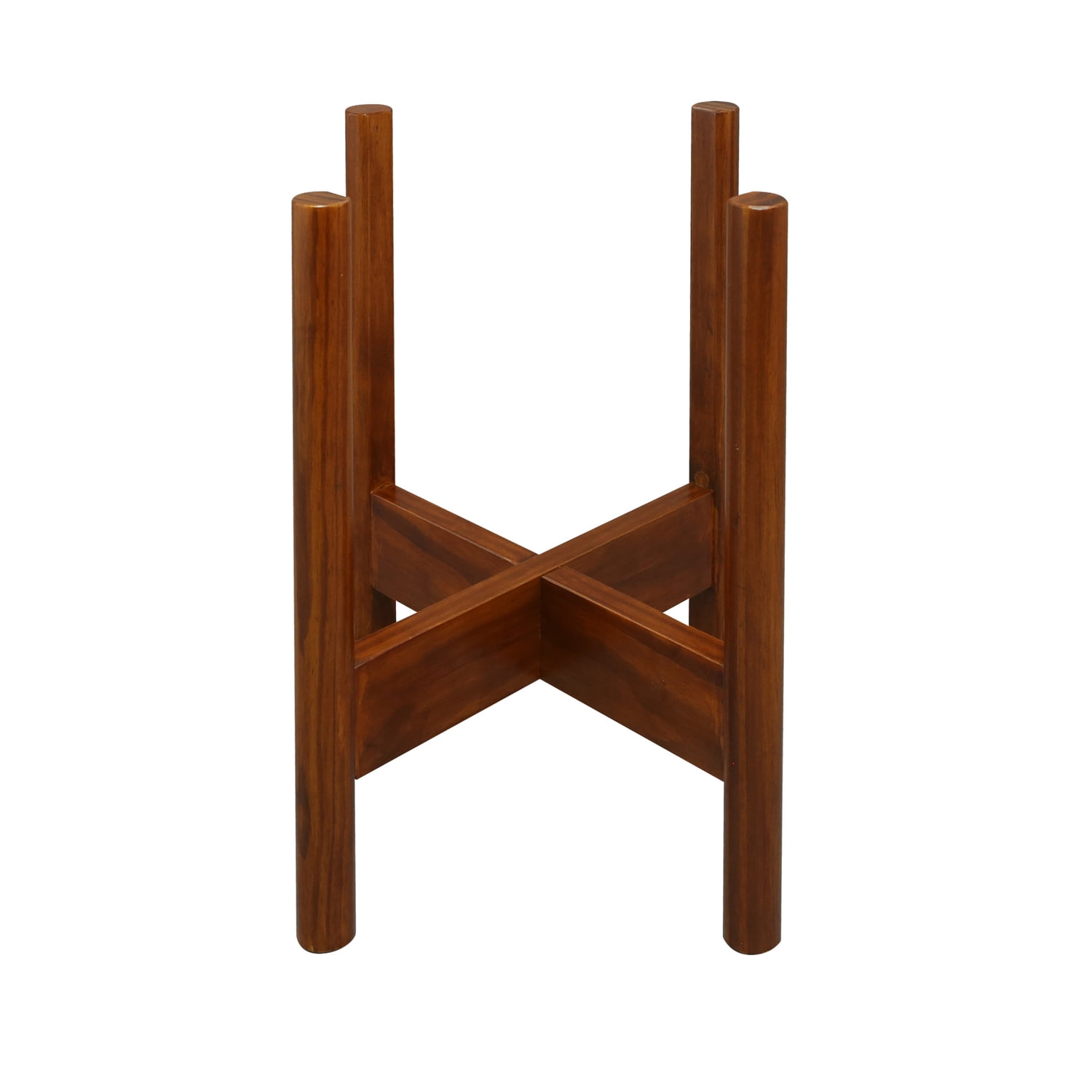 Antique Mahogany Mid-Century Modern 10" Wood Plant Stand