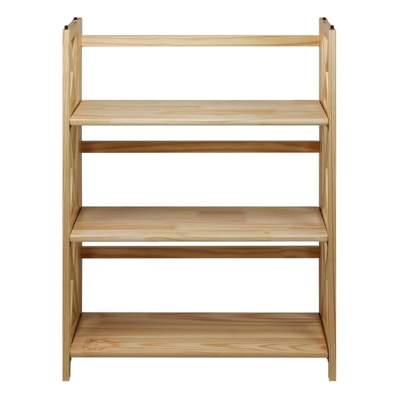Casual Home Montego 3-Shelf Folding Bookcase-Color:Natural