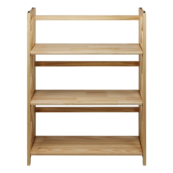 Casual Home Montego 3-Shelf Folding Bookcase-Color:Natural
