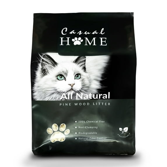 Casual Home Non-Clumping Cat Litter Wood Pellets, 100% Natural Pine Wood