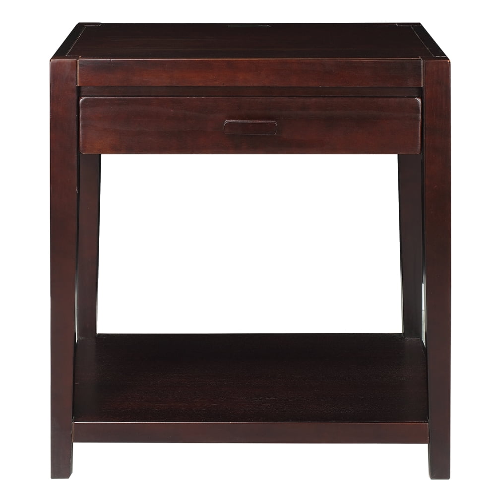 Casual Home Notre Dame Nightstand with USB Port, Espresso