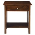 Casual Home Vanderbilt Nightstand with USB Port, Warm Brown