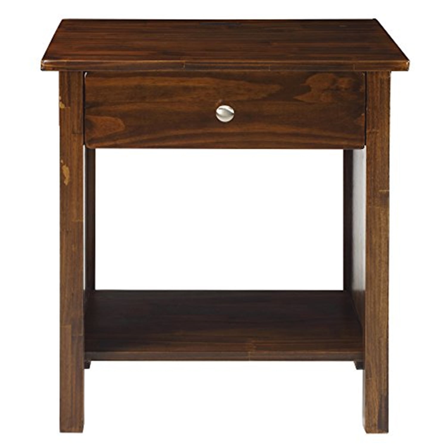 Warm Brown Vanderbilt Nightstand with Built-in USB Port