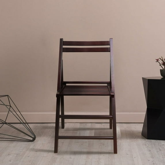 Casual Home Wood Indoor Folding Chair, Expresso (Set of 2)