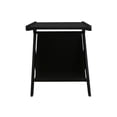 thumbnail image 1 of Casual Home Z-Shaped Sofa Side Table with Canvas Storage Basket - Black, 1 of 15