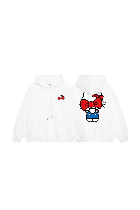 Casual Hoodie Hello Kitty Cute Autumn Winter Popular Cartoon Clothing