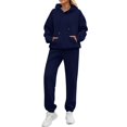 thumbnail image 1 of Casual Hoodie and Sweatpants Outfit Cosplay Hooded Pullover Sweatsuits Jogger Sets for Unisex 2025 Navy XXL, 1 of 3