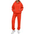 thumbnail image 1 of Casual Hoodie and Sweatpants Outfit Cosplay Hooded Pullover Sweatsuits Jogger Sets for Unisex 2025 Saffron S, 1 of 3
