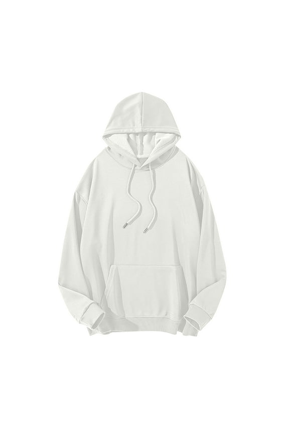 Casual Hoodies for Men Big and Tall S-5X Plus Size Long Sleeve Sweatshirts with Front Pocket Basic Solid Comfort Loose Pullover Hooded Tops