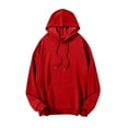 thumbnail image 1 of 4X Hoodies Men Big and Tall S-5XL Plus Size Mens Pullover Sweatshirts Long Sleeve Casual Solid Color Lightweight Hoodie Tops with Pocket, 1 of 7
