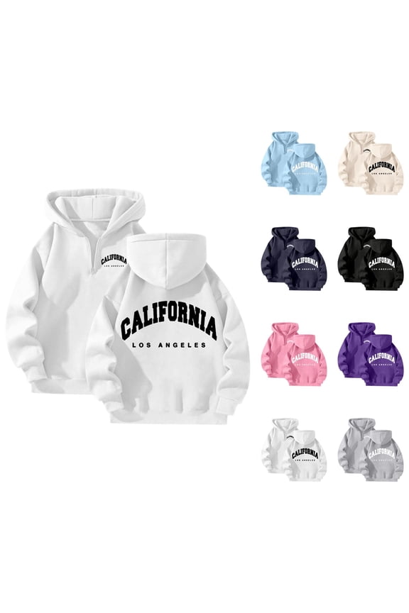 Casual Hoodies for Women 2025 California Los Angeles Hoodie Y2K Hoodie Sweatshirt Womens Fashion Pullover Jacket