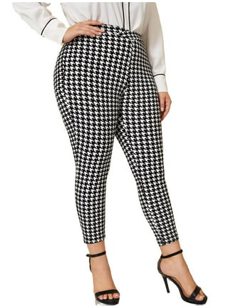 Womens Moment Of Houndstooth Leggings in Black/White size 3X by Fashion  Nova