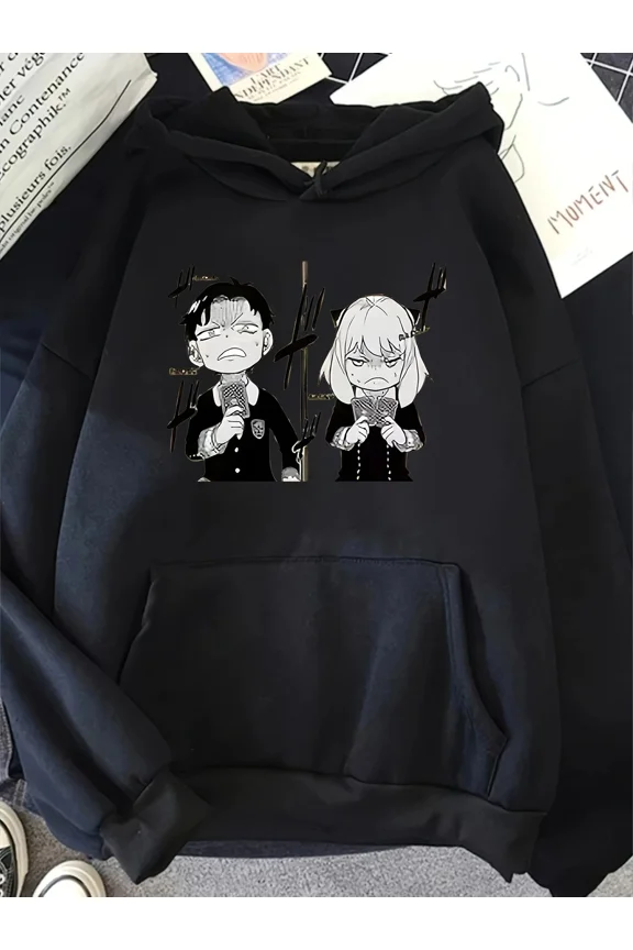 Casual I Am A Monster Anime Print Soft Stretchy Pullover Graphic Warm Hoodie Shirt for Men & Women, up to Size 5XL