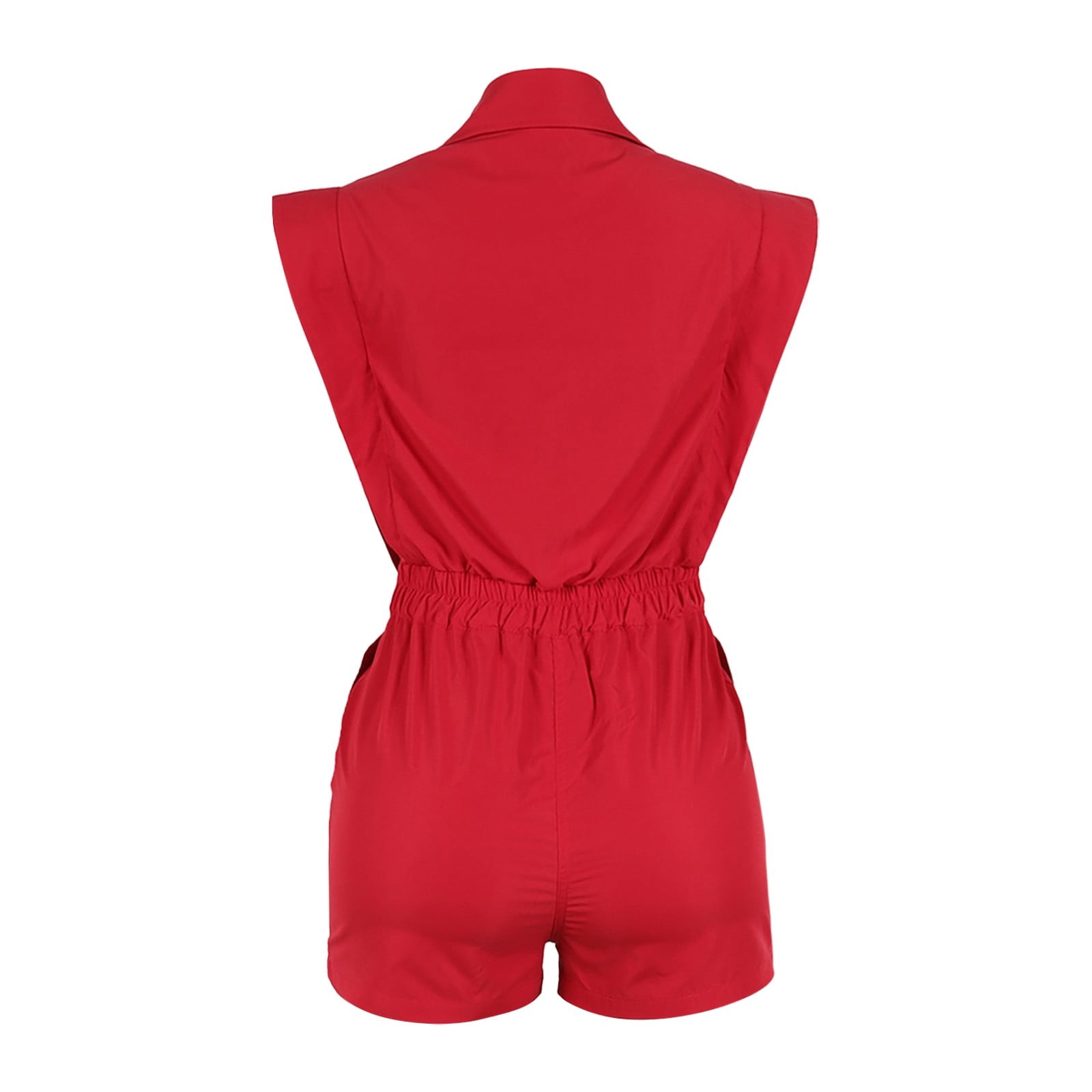 Wrap V Neck Tie Shoulder Slit Irregular Cami Jumpsuit