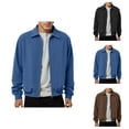 thumbnail image 1 of Casual Jackets for Men 2025 Corduroy Loose Long Sleeve Collared Zip Up Jacket with Pockets Outerwear Coat, 1 of 8