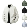 thumbnail image 1 of Casual Jackets for Men 2025 Lightweight Loose Fit Long Sleeve Stand Collar Zip Up Jacket with Pockets Outerwear Coat, 1 of 6