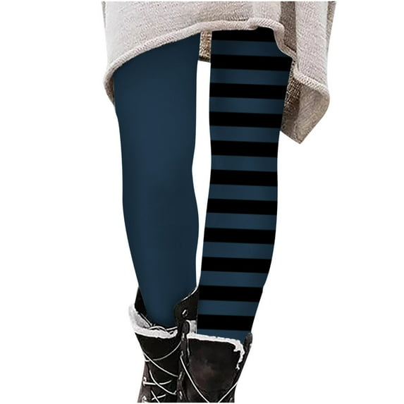 Casual Jogger Pants for Girls New Toddler Girls Cute Striped Leggings Halloween Costume Stretchy Pull on Tights Pants Comfy Trouser Navy 4 Years