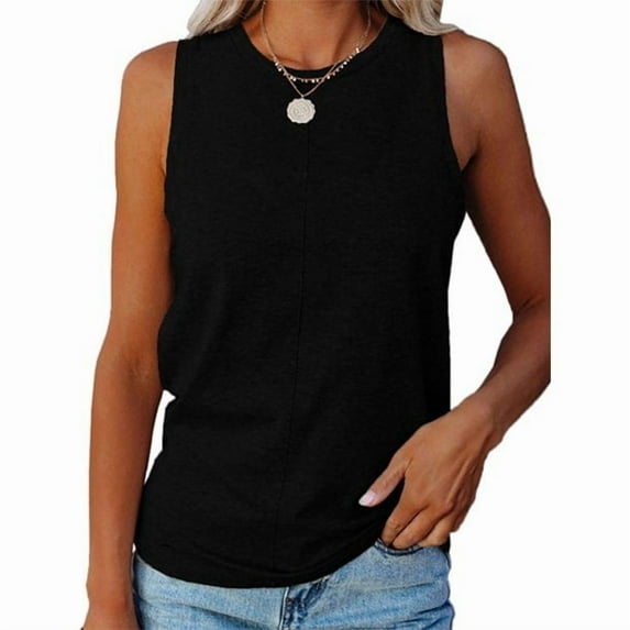 Casual Kaftan Tank Tops T Shirts for Women Sleeveless Summer Sport Yoga Tank Vest Ladies Fashion Loose Boyfriend T-shirt Dailywear Pullover Tee